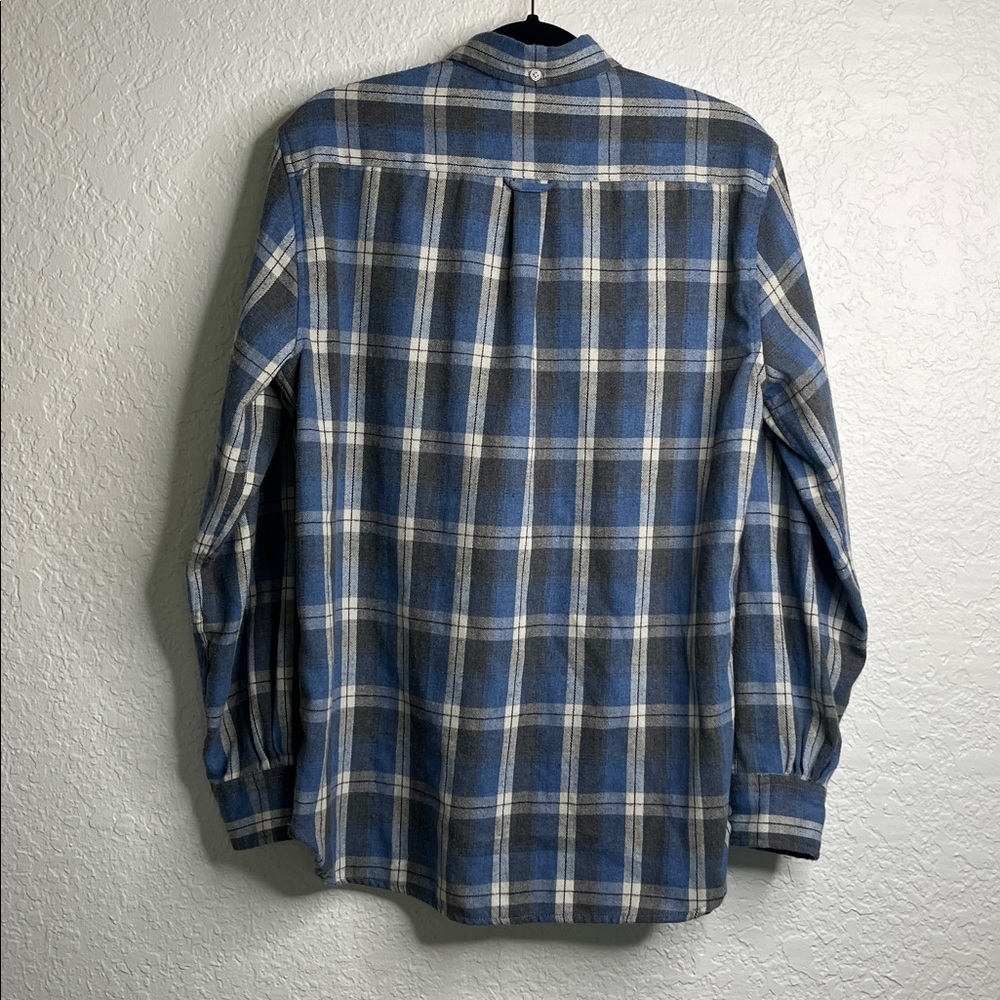 Brandy Melville Blue Plaid Hazel Flannel Button Front Shirt - Picture 9 of 10
